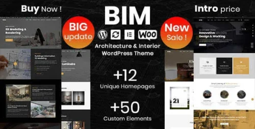 BIM Theme GPL v1.3.6 – Architecture & Interior Design Elementor WordPress Theme
